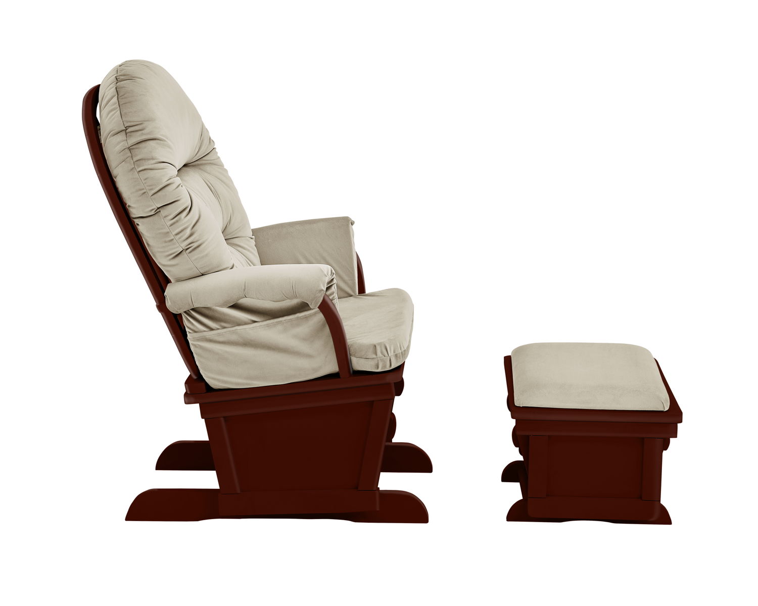 Madison - Glider &amp; Ottoman - White Base