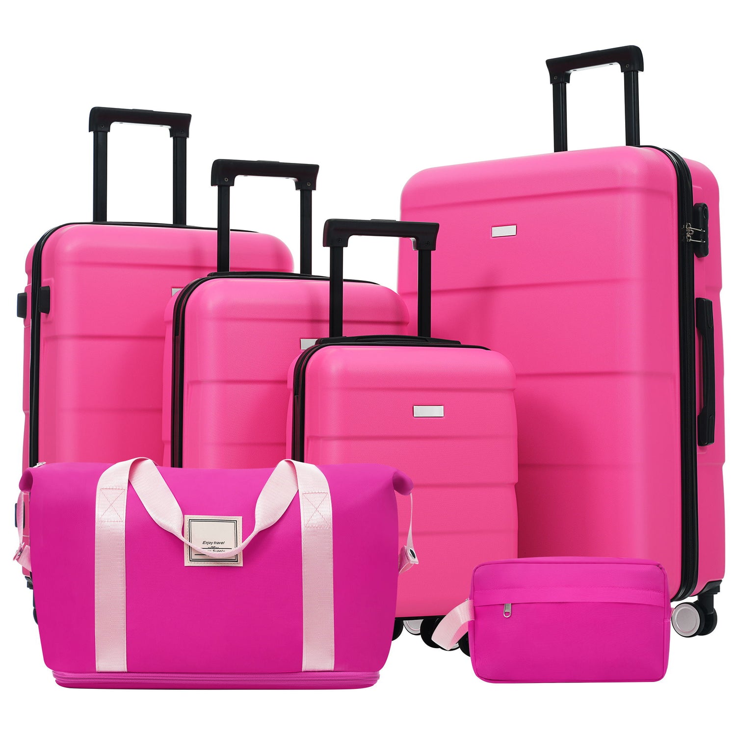 Hardshell Luggage Set 6 Piece With Duffel &amp; Toiletry Bag