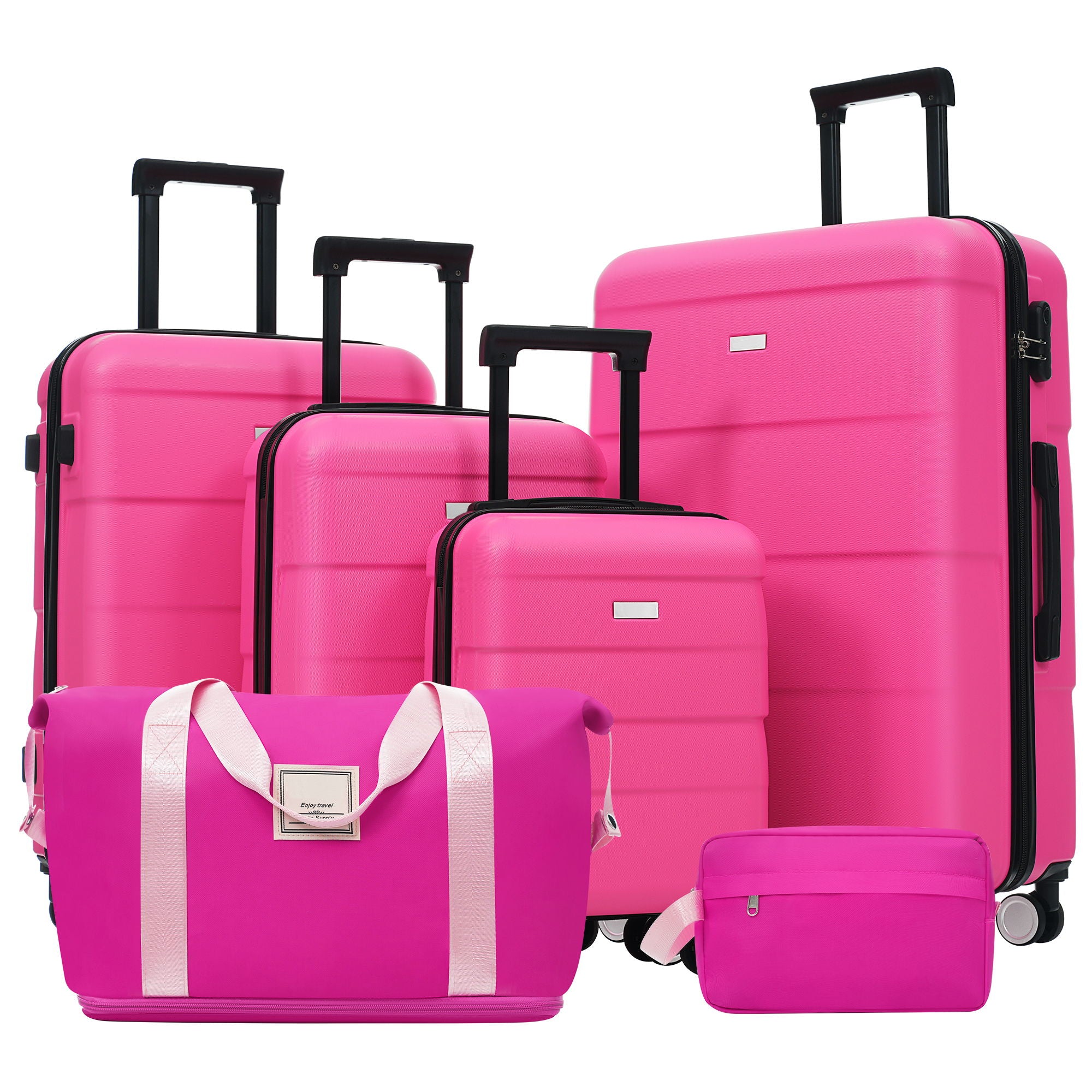 Hardshell Luggage Set 6 Piece With Duffel &amp; Toiletry Bag