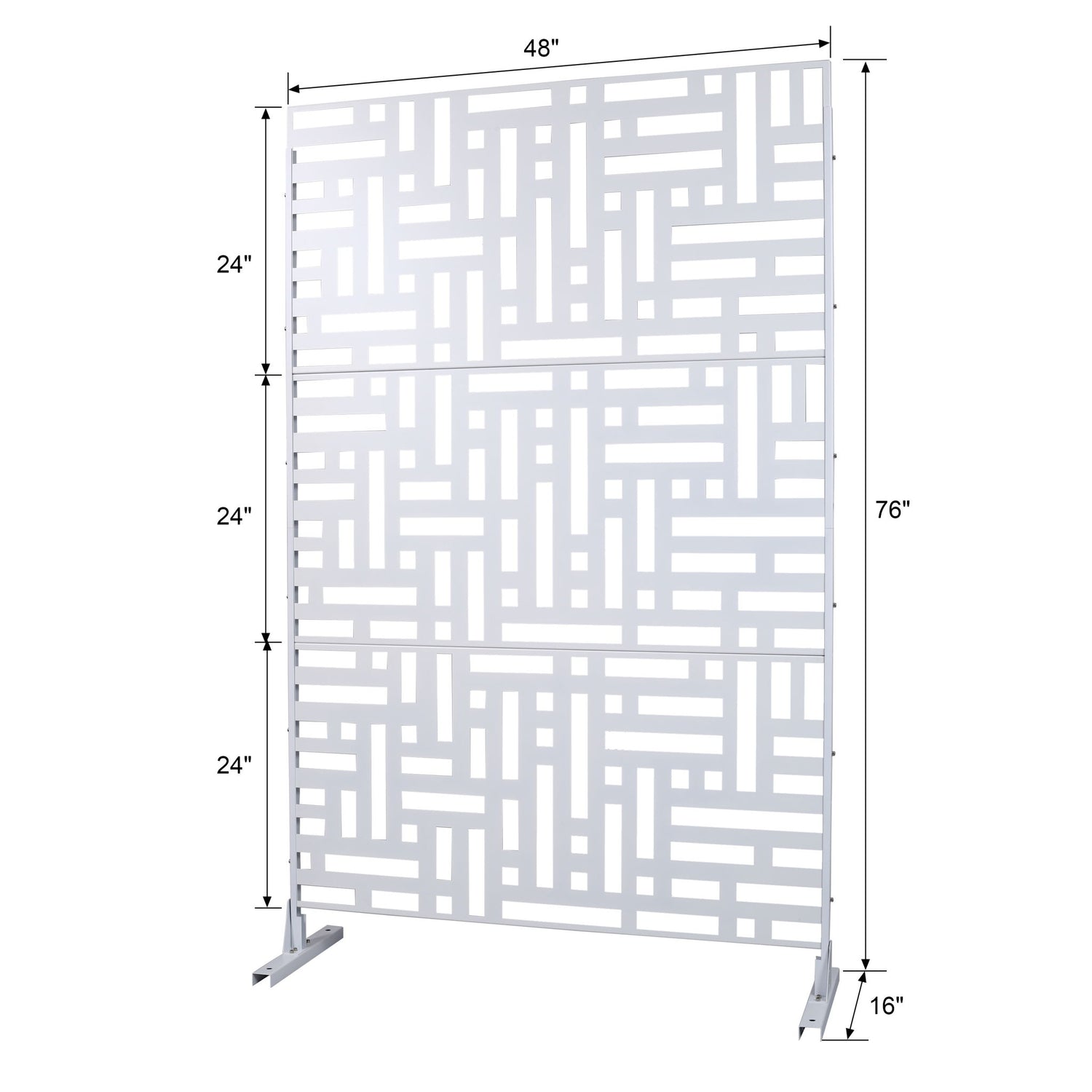 Decorative Freestanding Metal Privacy Screen For Indoor &amp; Outdoor Use