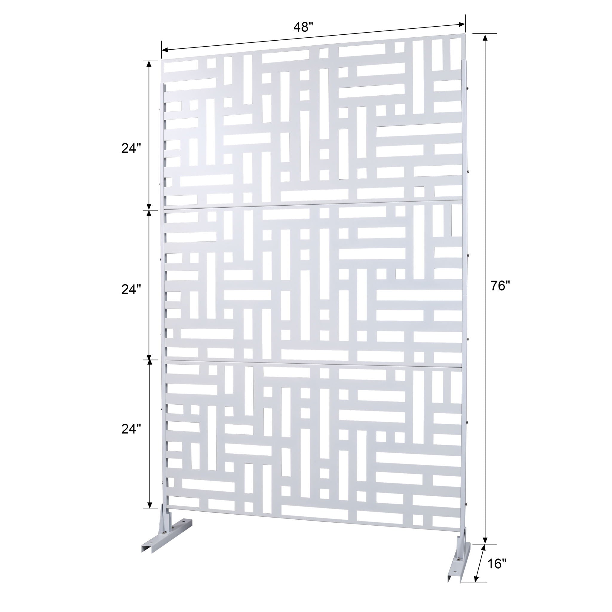 Decorative Freestanding Metal Privacy Screen For Indoor &amp; Outdoor Use