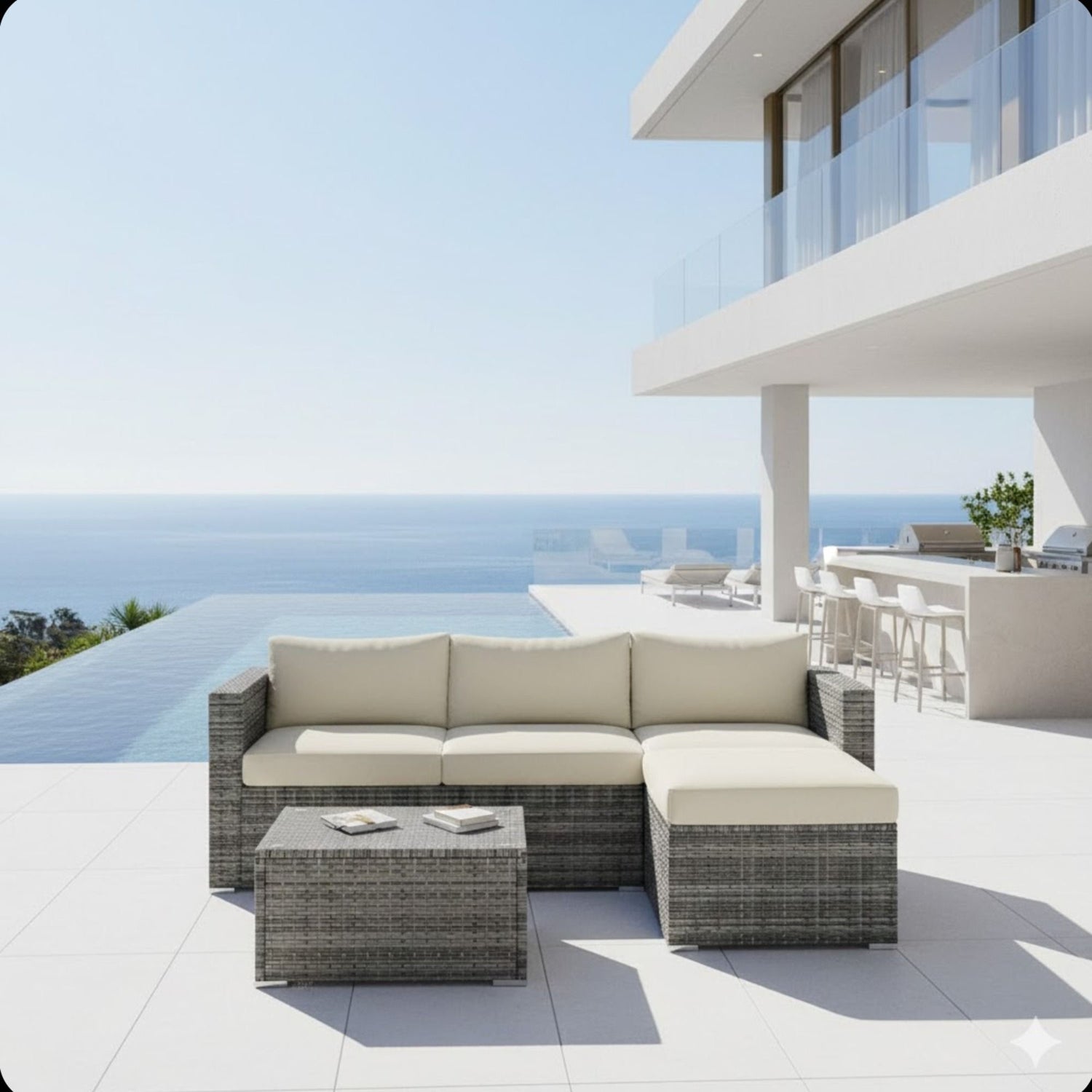 Modern Patio Set With Coffee Table