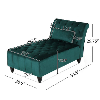 Ethereala - Upholstered Chaise Lounge With Button Tufted