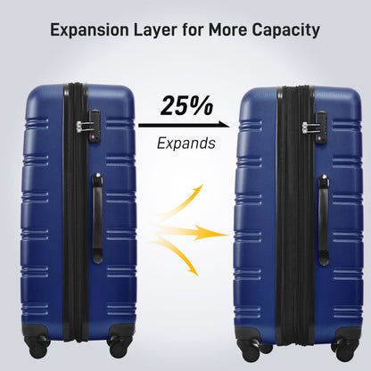 3 Piece Luggage Set Hardside Spinner Suitcase With Tsa Lock 20&quot; 24&quot; 28&quot; Available