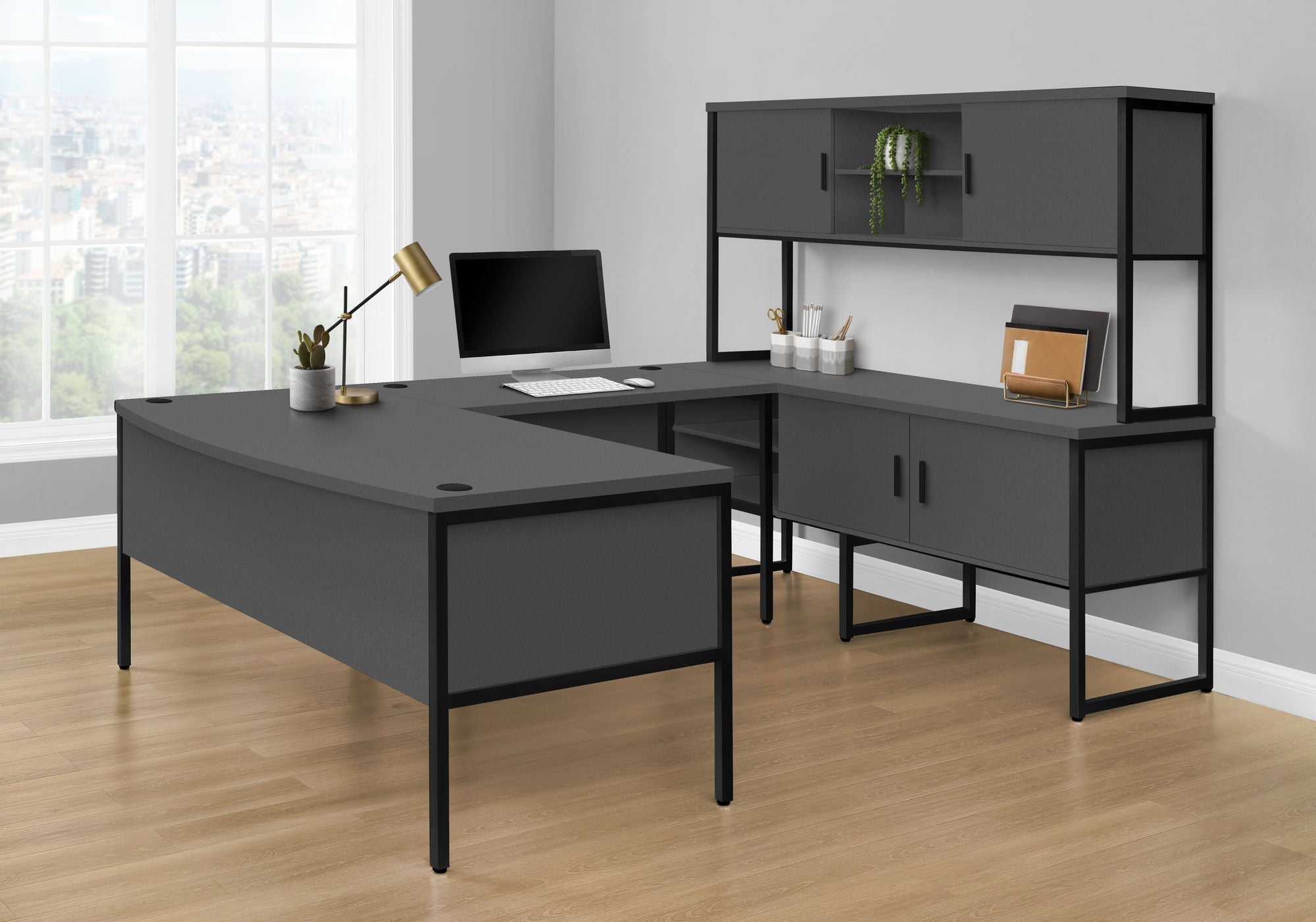 Computer Desk, Home Office, Commercial Grade, Contemporary &amp; Modern