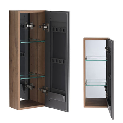 Wall Mounted Bathroom Cabinet With Adjustable Shelves, Storage For Vanity - Imitative Oak