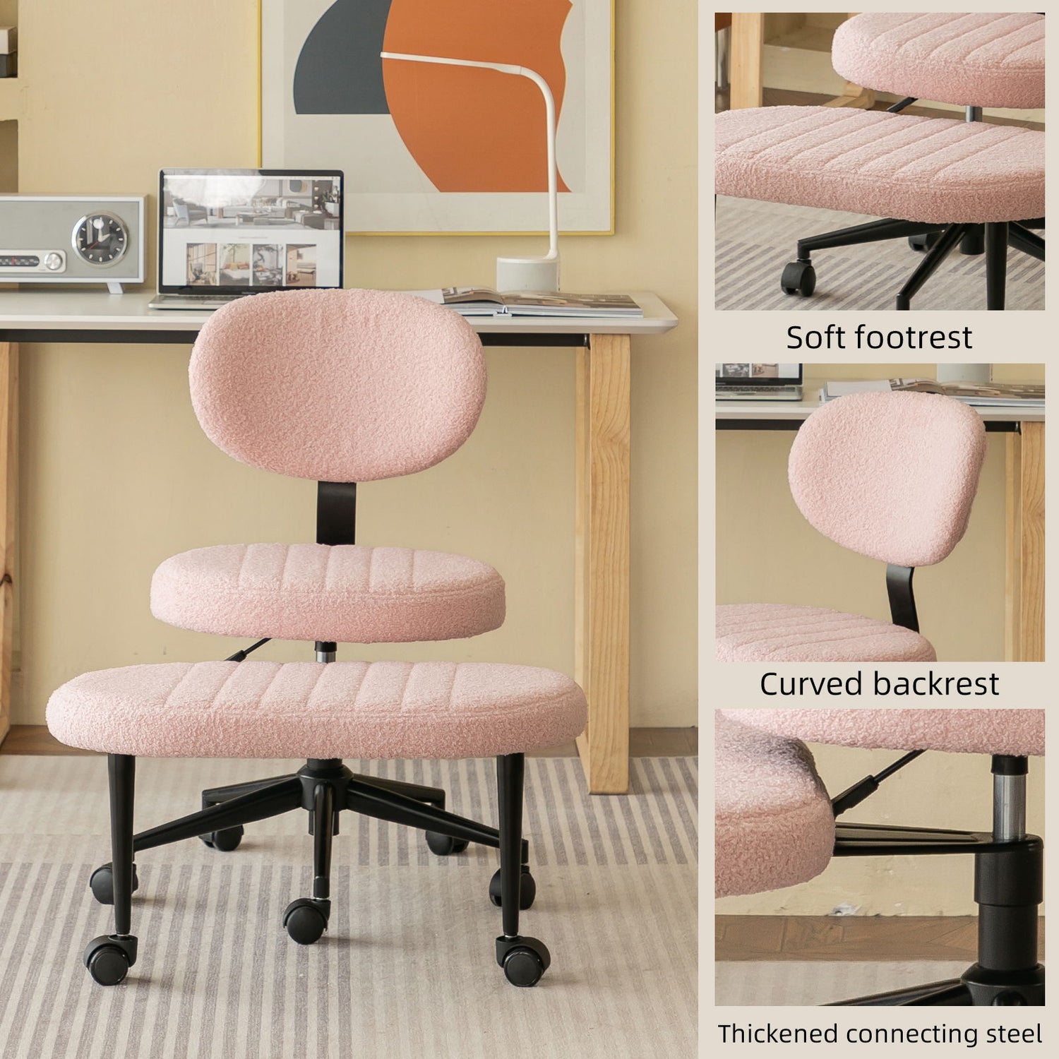 Ergonomic Cross Legged Office Chair With Back Support