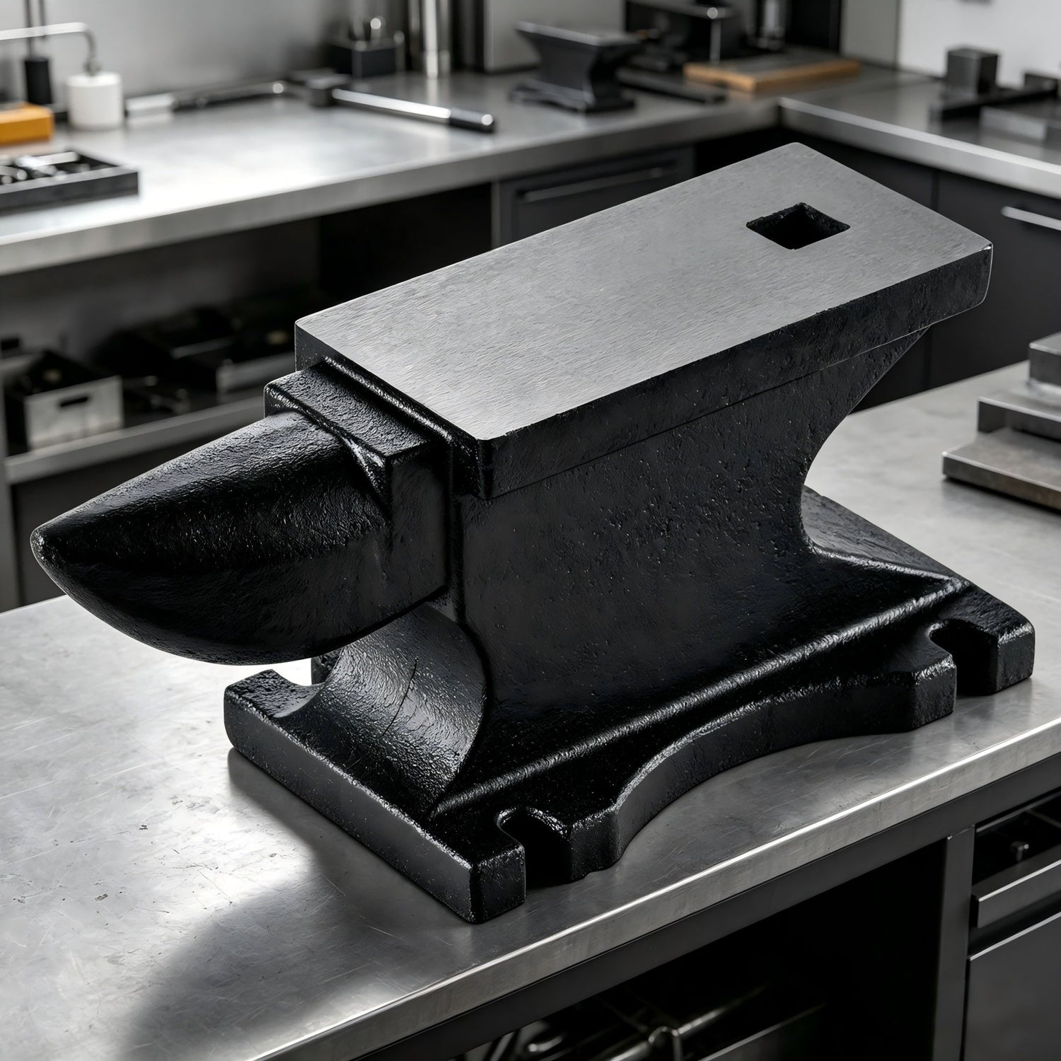 100 Lbs Single Horn Anvil - Black
