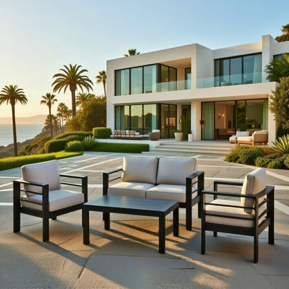 Outdoor Patio Set With All-Weather Thick Cushions