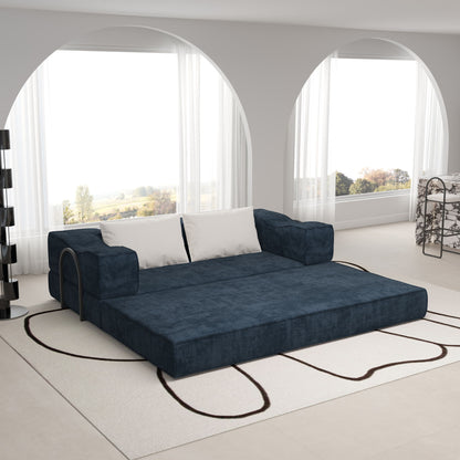 3 Seat Folding Floor Couch &amp; King Size Bed Mattress