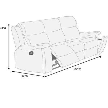 Modern Manual Motion Living Room Set &amp; Hidden Cup Holders