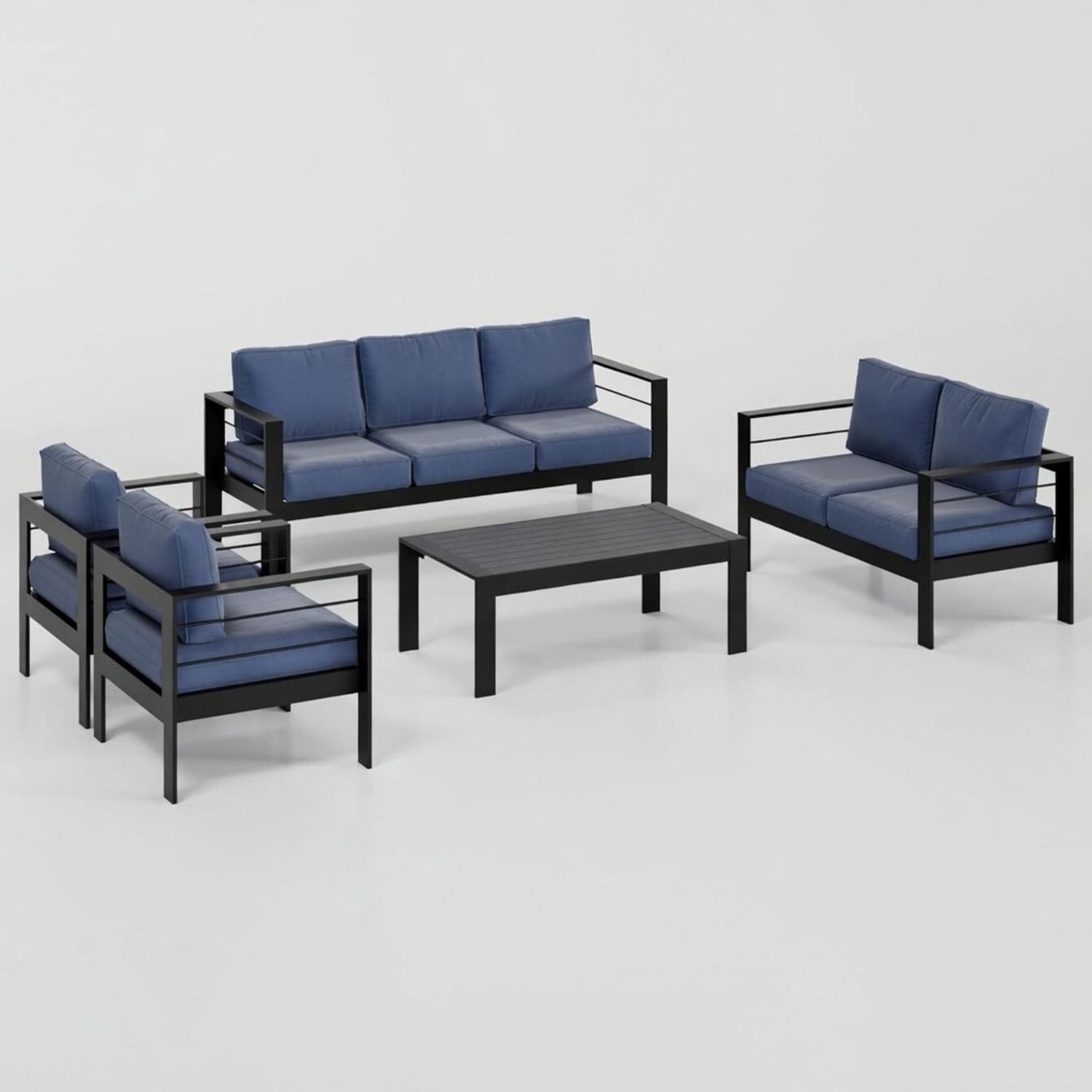 Outdoor Patio Set, All-Weather With Thick Cushions