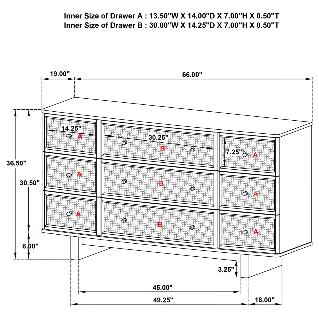 Kimpton - 9 Drawer Dresser Cabinet - Beige