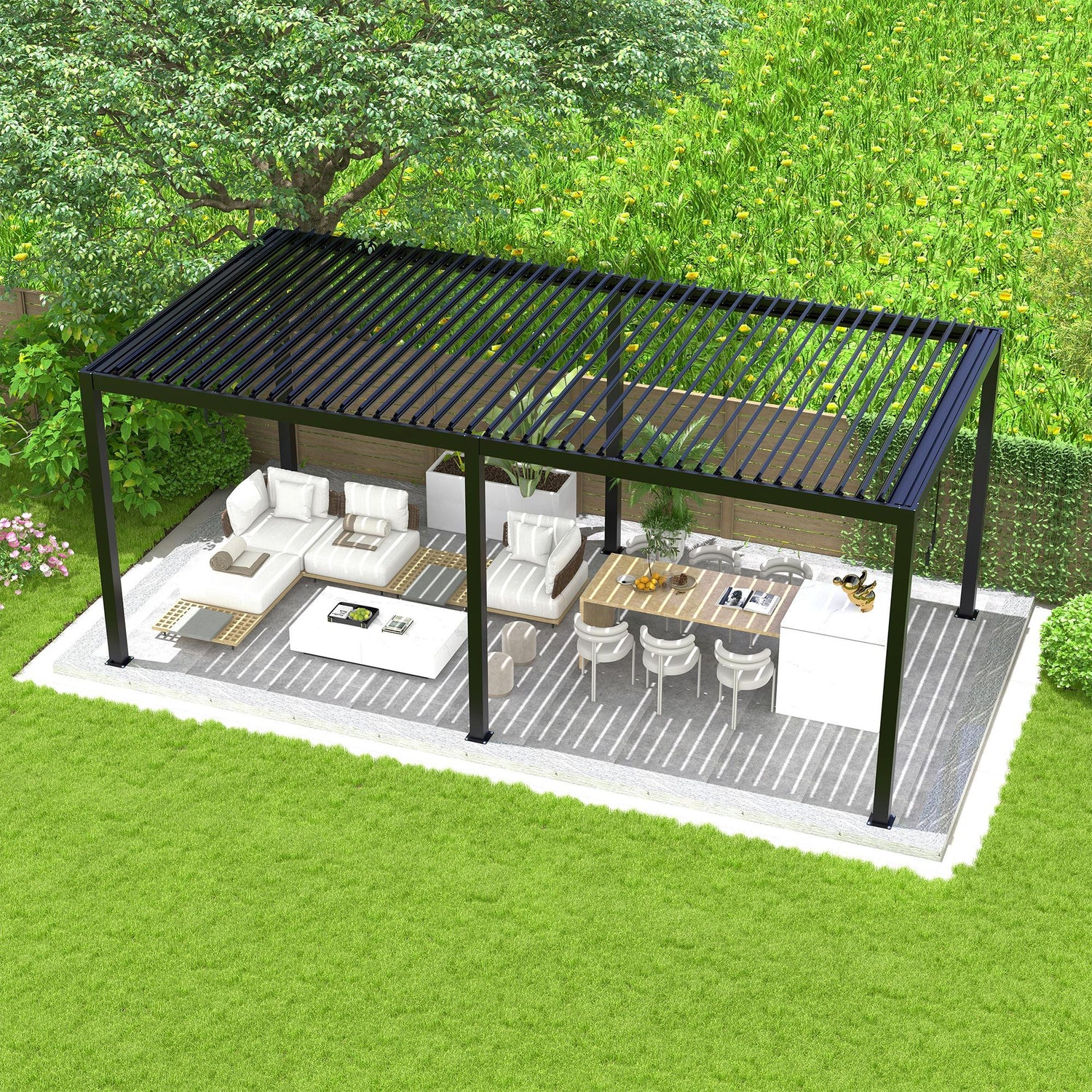 Louver Pergola Aluminium Frame &amp; Louvers