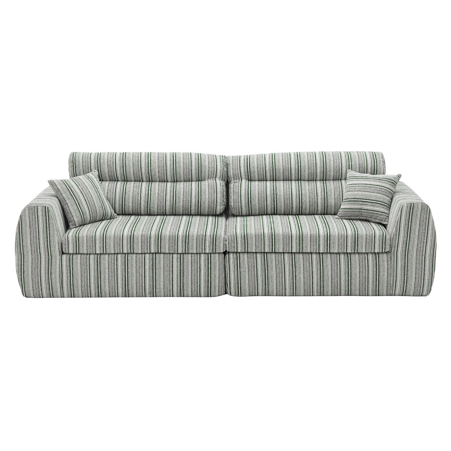 3 Seater, Couch With Throw Pillows For Living Room