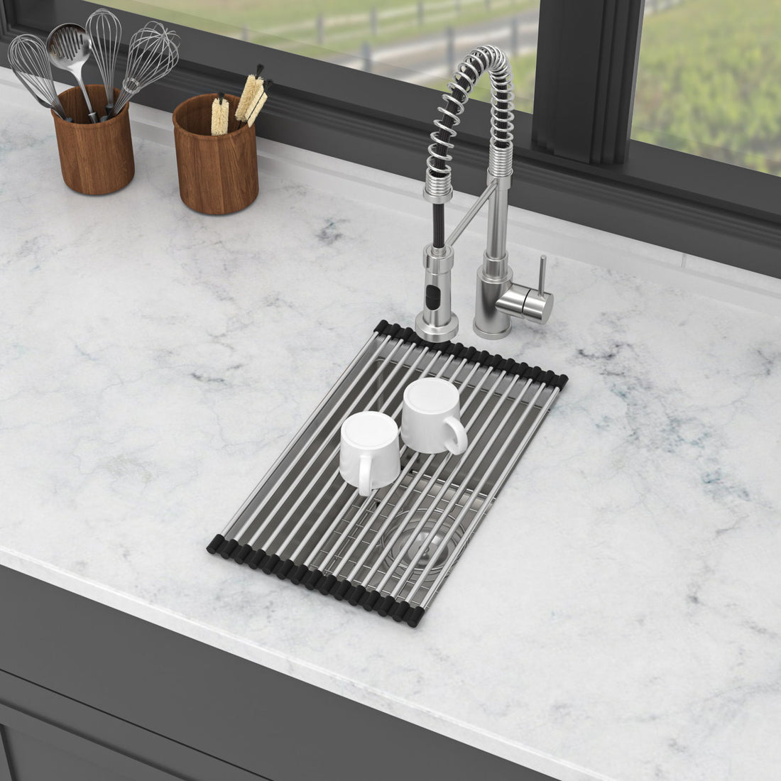 12&quot; Undermount Kitchen Sink, Deep Single Bowl - Brushed Nickel