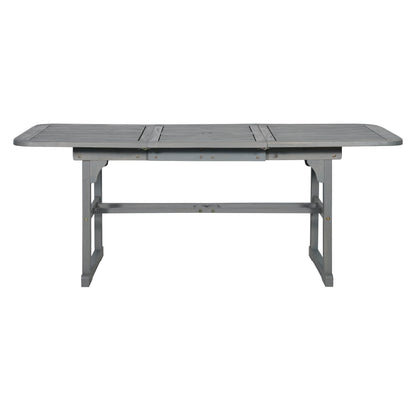 Modern Slat Top Solid Acacia Wood Butterfly Outoor Dining Table