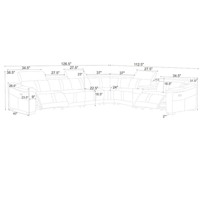 Modular Sectional &amp; Recliner Seat And Adjustable Headrest