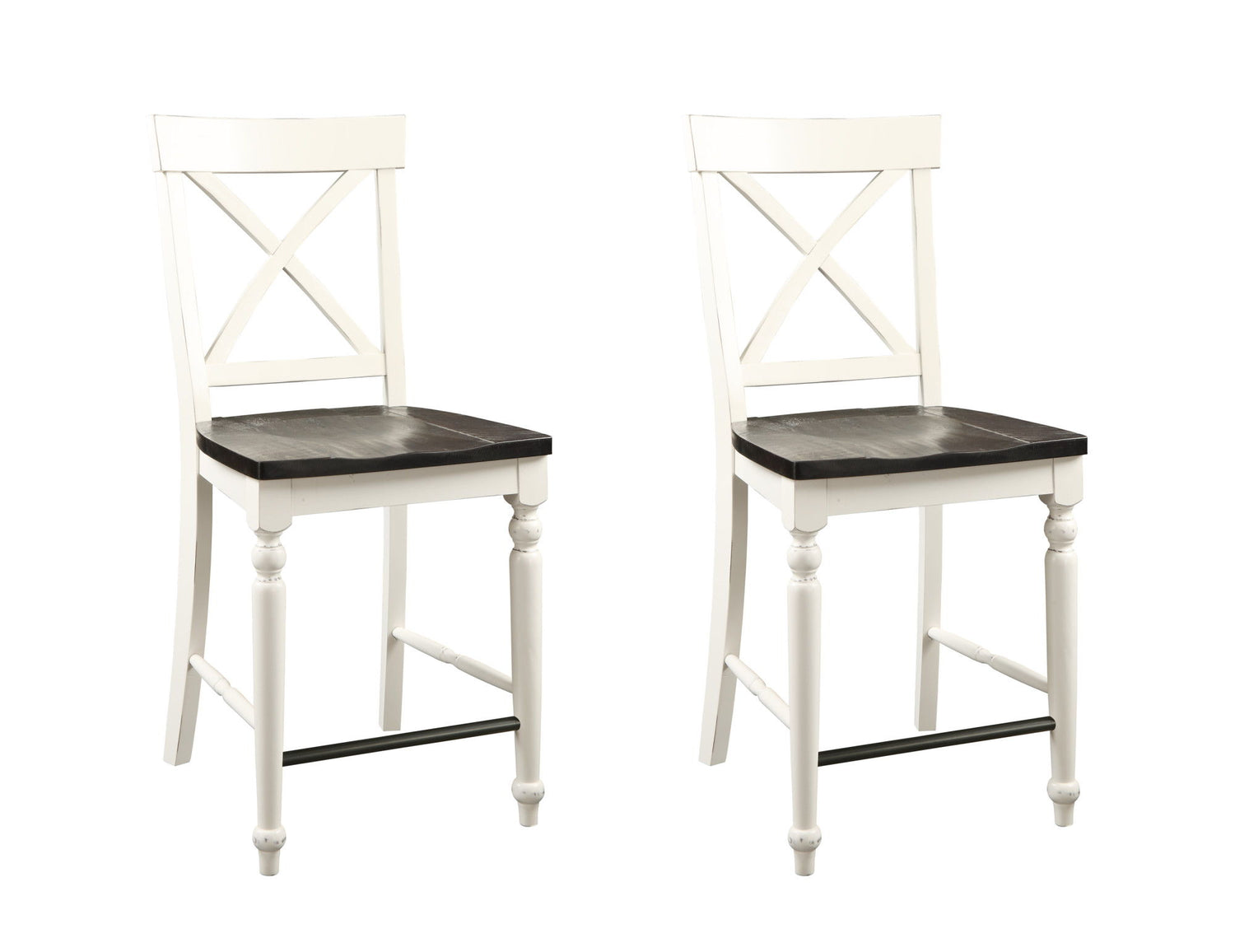 Mountina - 24&quot; Tall Bar Stools (Set of 2) - Brown / White