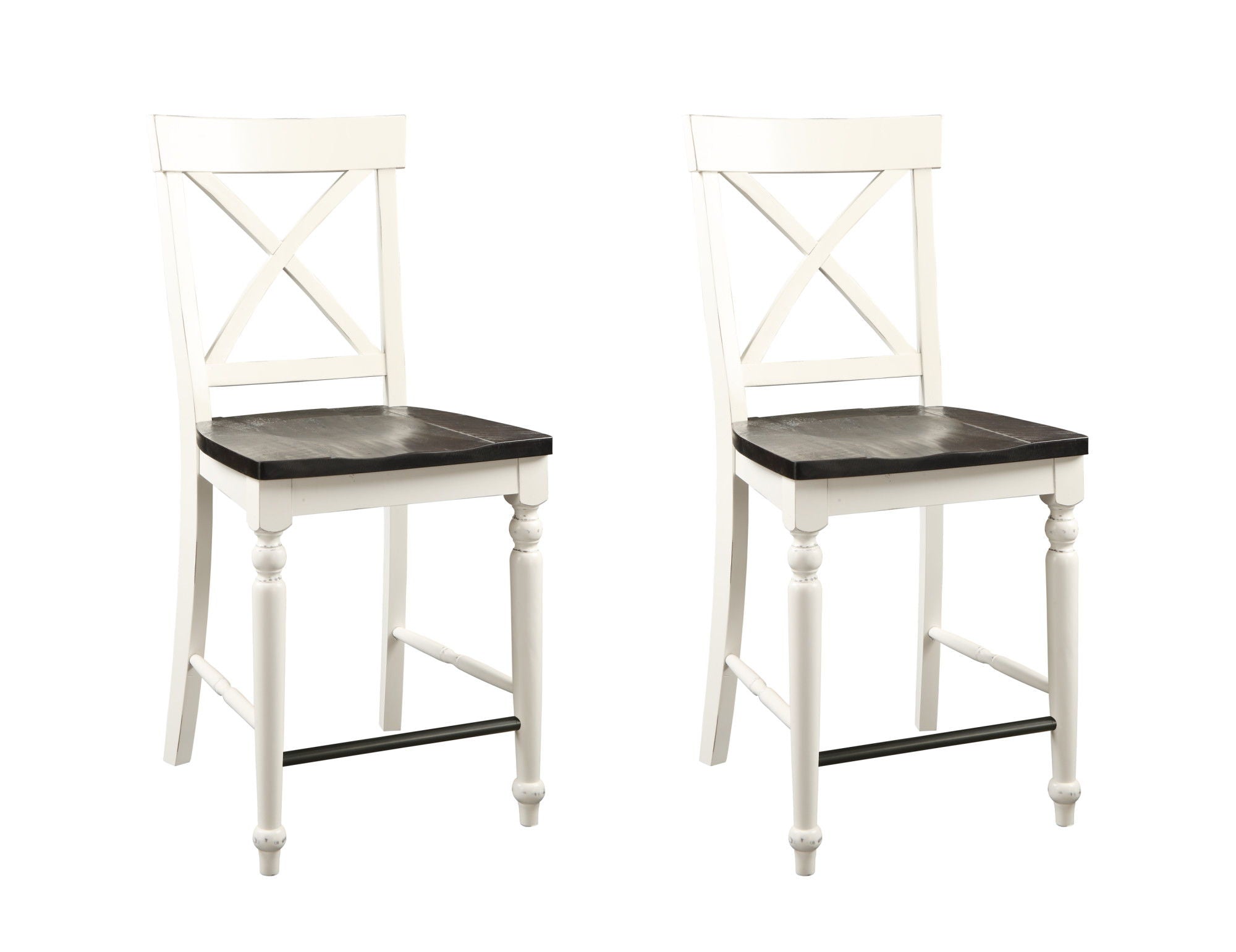 Mountina - 24&quot; Tall Bar Stools (Set of 2) - Brown / White