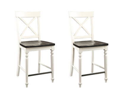 Mountina - 24&quot; Tall Bar Stools (Set of 2) - Brown / White