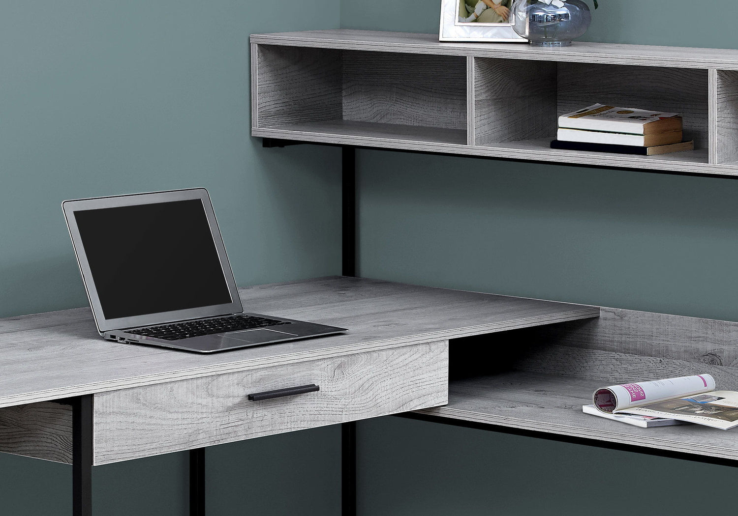 Computer Desk, Home Office, Corner, Storage Drawers, L Shape, Laptop, Contemporary &amp; Modern