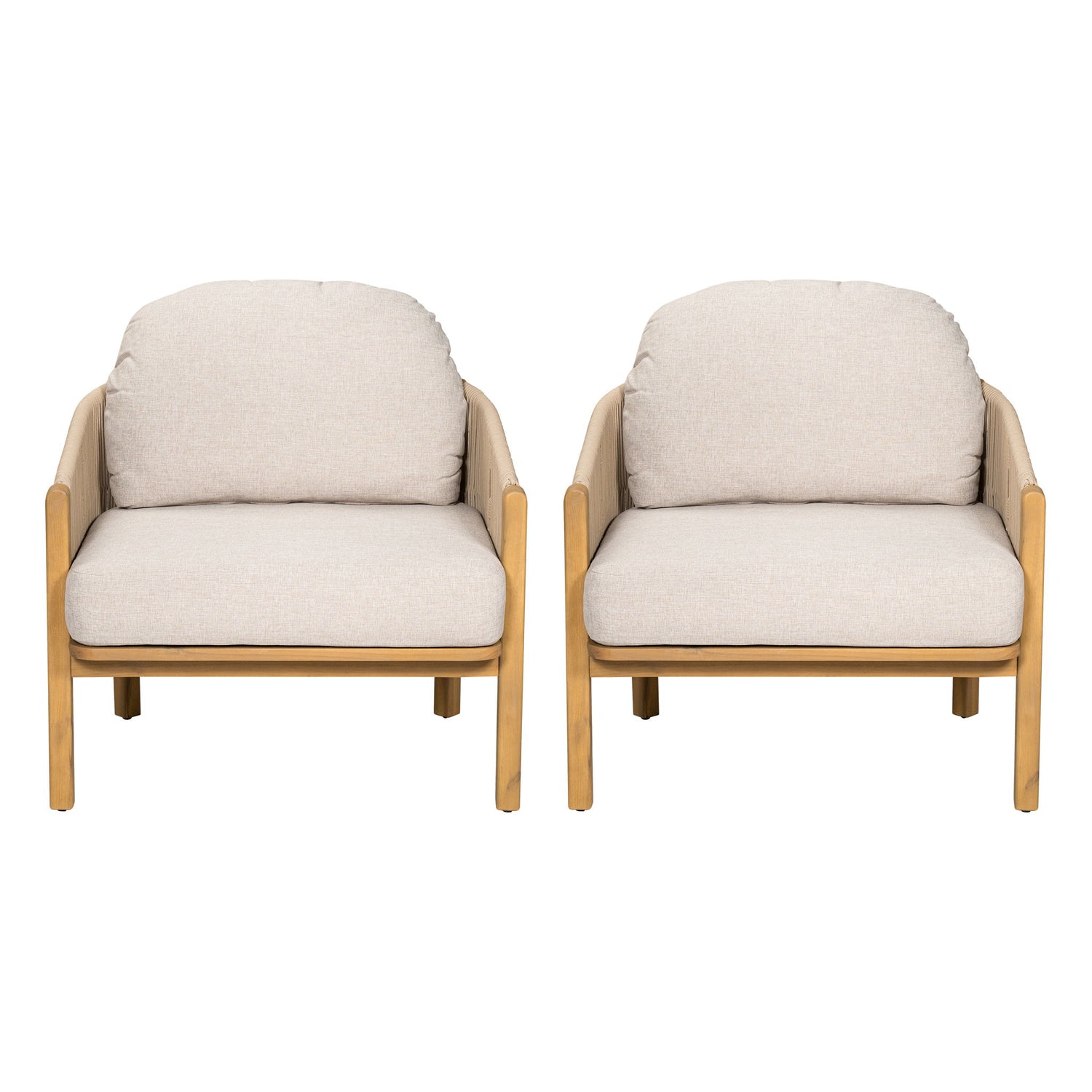 Grotta - Outdoor Wood Club Chair (Set of 2)