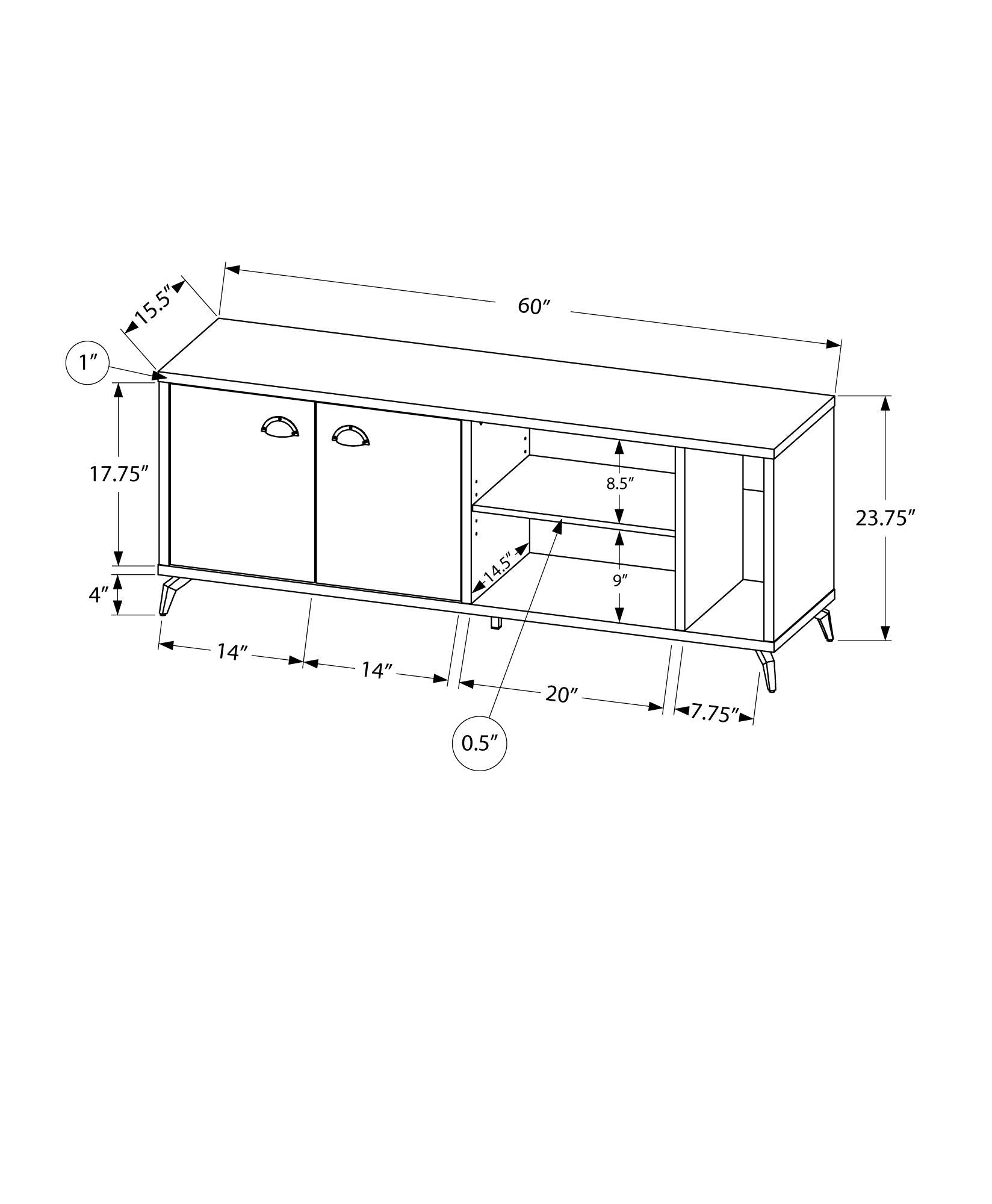 TV Stand, Console, Media Entertainment Center, Storage Cabinet, Contemporary &amp; Modern