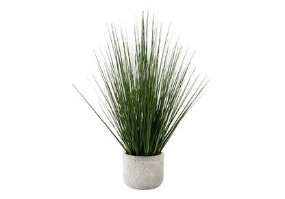 21&quot; Tall, Artificial Plant, Grass, Indoor, Faux, Fake, Table, Greenery, Potted, Real Touch, Decorative - Green / White