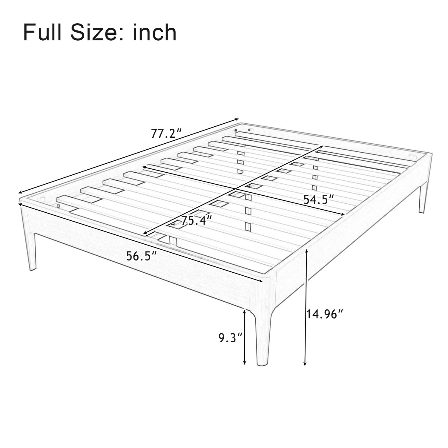 Modern Minimalist Style Platform Bed