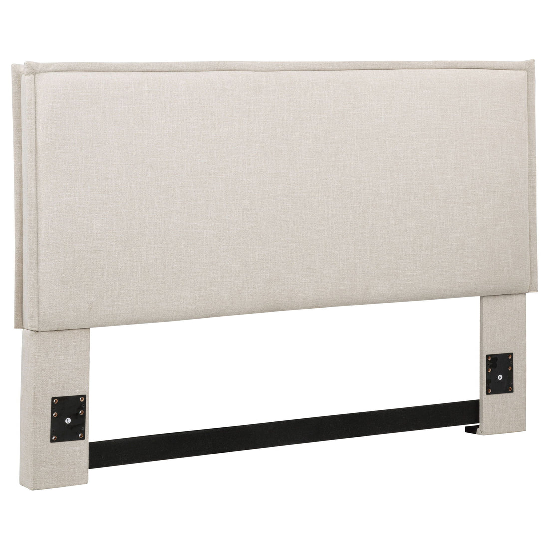 Queen / Full Size Upholstered Headboard With Flange Details - Sand