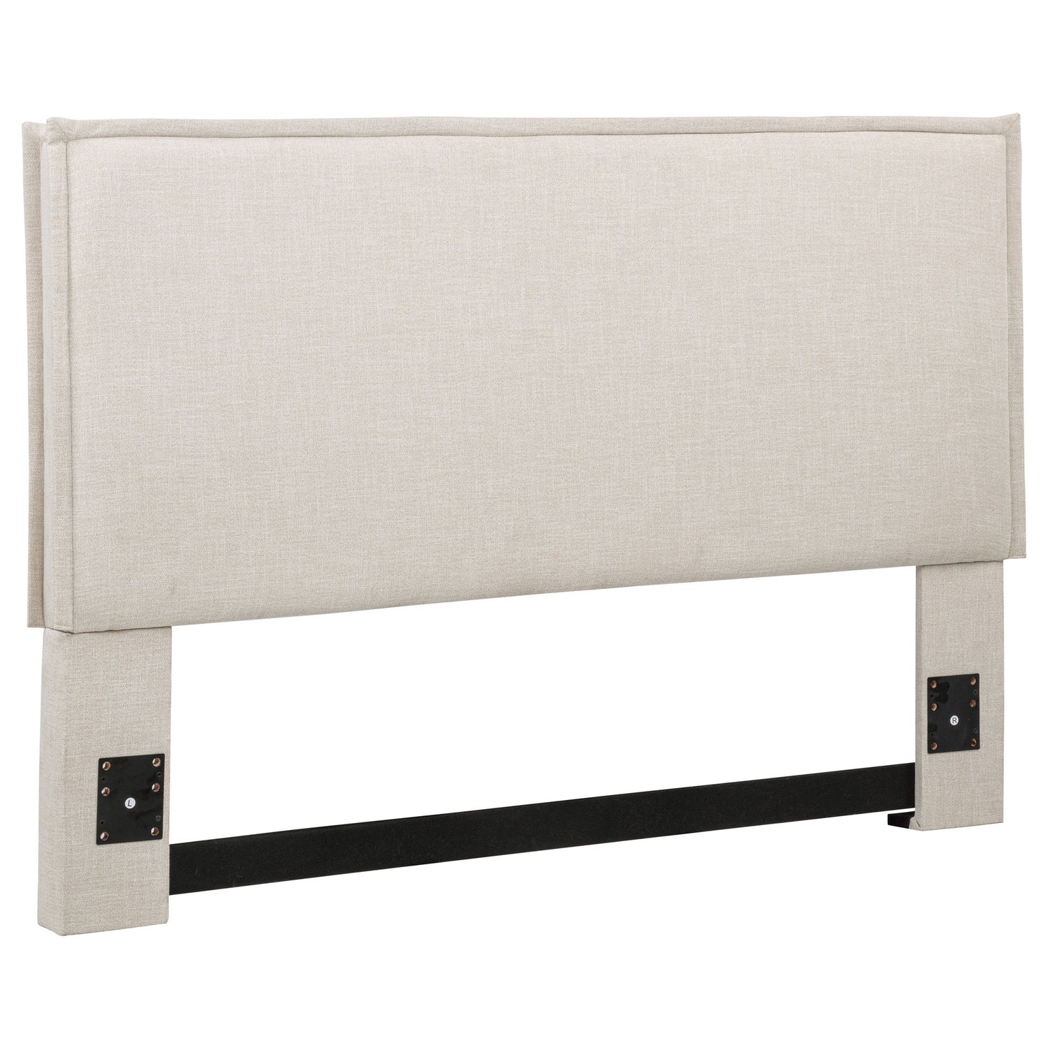 Queen / Full Size Upholstered Headboard With Flange Details - Sand