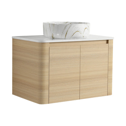 Mounted Bathroom Vanity &amp; Art Sink, Soft Close Door