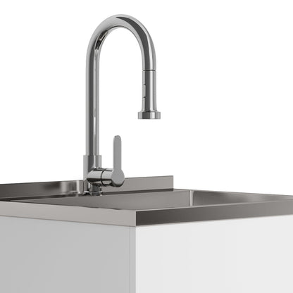 Metro - Laundry Cabinet &amp; Faucet And Stainless Steel Sink