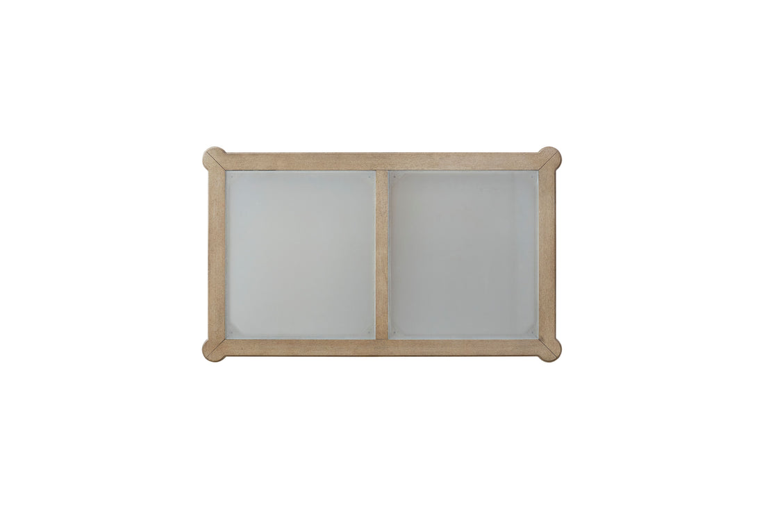 Frosted Glass Top Cocktail Table With Casters - Sand