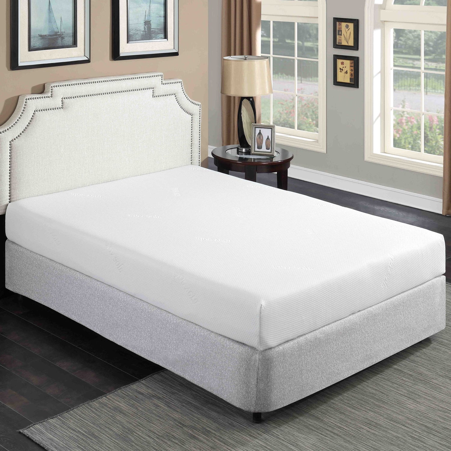 8&quot; Plush Gel Memory Foam Mattress For Bed, Polyester Aloe Vera Cover