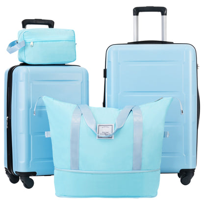 2 Piece Luggage Set With Bags Expanable Spinner Wheels ABS Lightweight Suitcase With Tsa Lock 20&quot; / 24&quot;