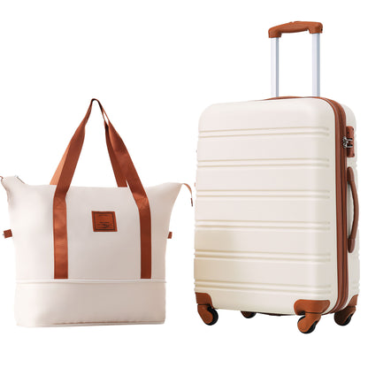 Hardshell Luggage Sets 24&quot; Bag Spinner Suitcase With Tsa Lock Lightweight