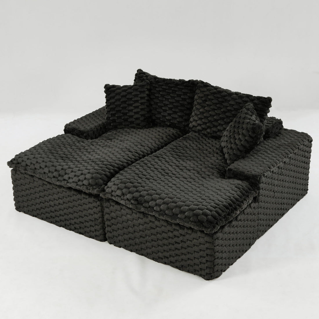 Double Chaise Lounge With Full Compressed Sponge