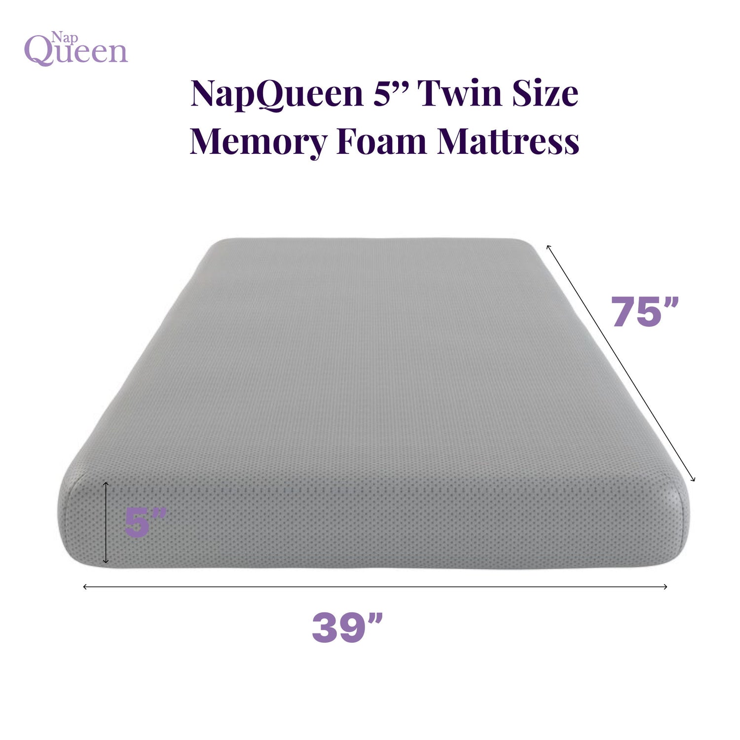 5&quot; Memory Foam Mattress With Responsive Support And Breathable Cover
