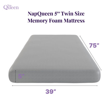 5&quot; Memory Foam Mattress With Responsive Support And Breathable Cover