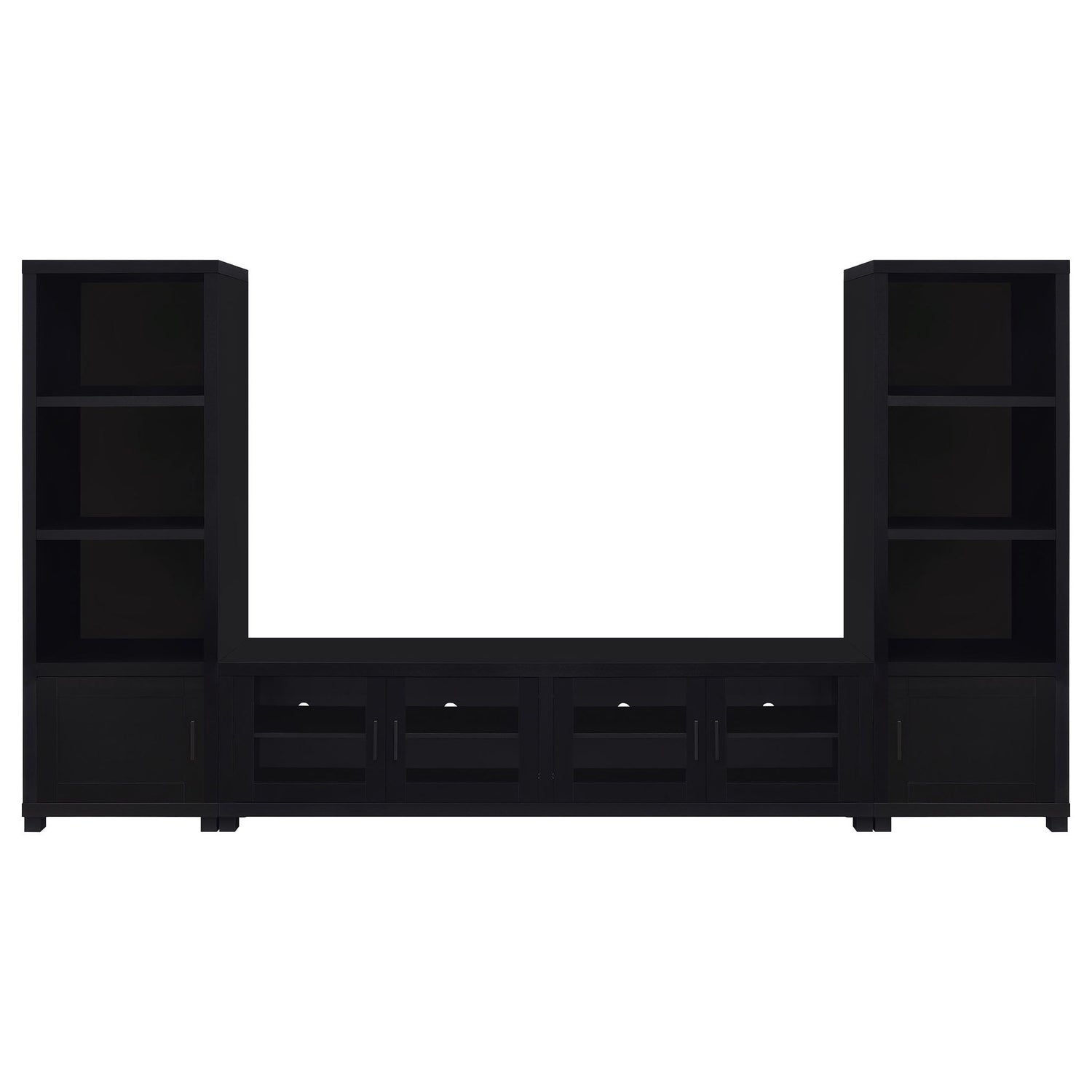 Arnaud - 3 Piece TV Stand Set With Storage - Black