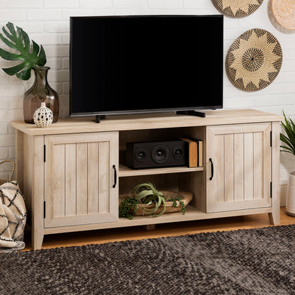 Classic Grooved Door TV Stand For Tvs Up To 65&quot;