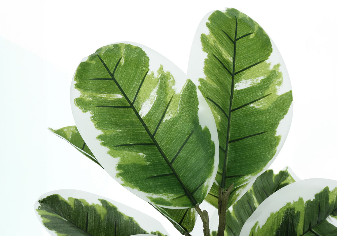 27&quot; Tall, Artificial Plant, Rubber, Indoor, Faux, Fake, Table, Greenery, Potted, Real Touch, Decorative - Green / Black