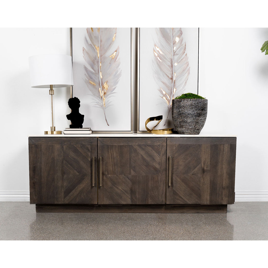 Metzger - 3 Door Sideboard Buffet - Gray