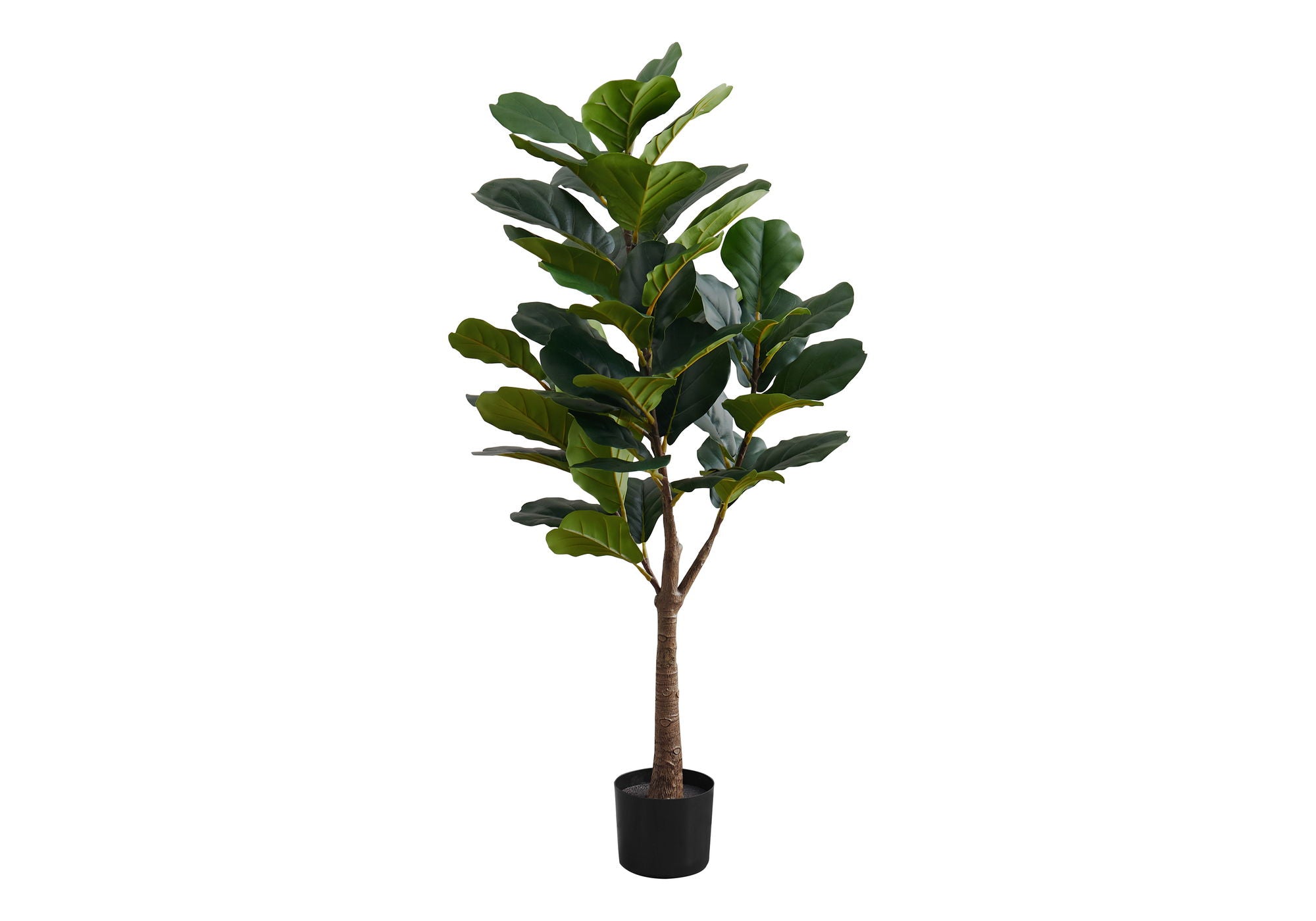 47&quot; Tall, Artificial Plant, Fiddle Tree, Indoor, Fake, Floor, Greenery, Potted, Real Touch, Decorative - Green / Black