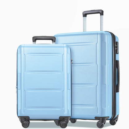 Expanable Spinner Wheel 2 Piece Luggage Set ABS Lightweight Suitcase With Tsa Lock 20&quot; / 24&quot;