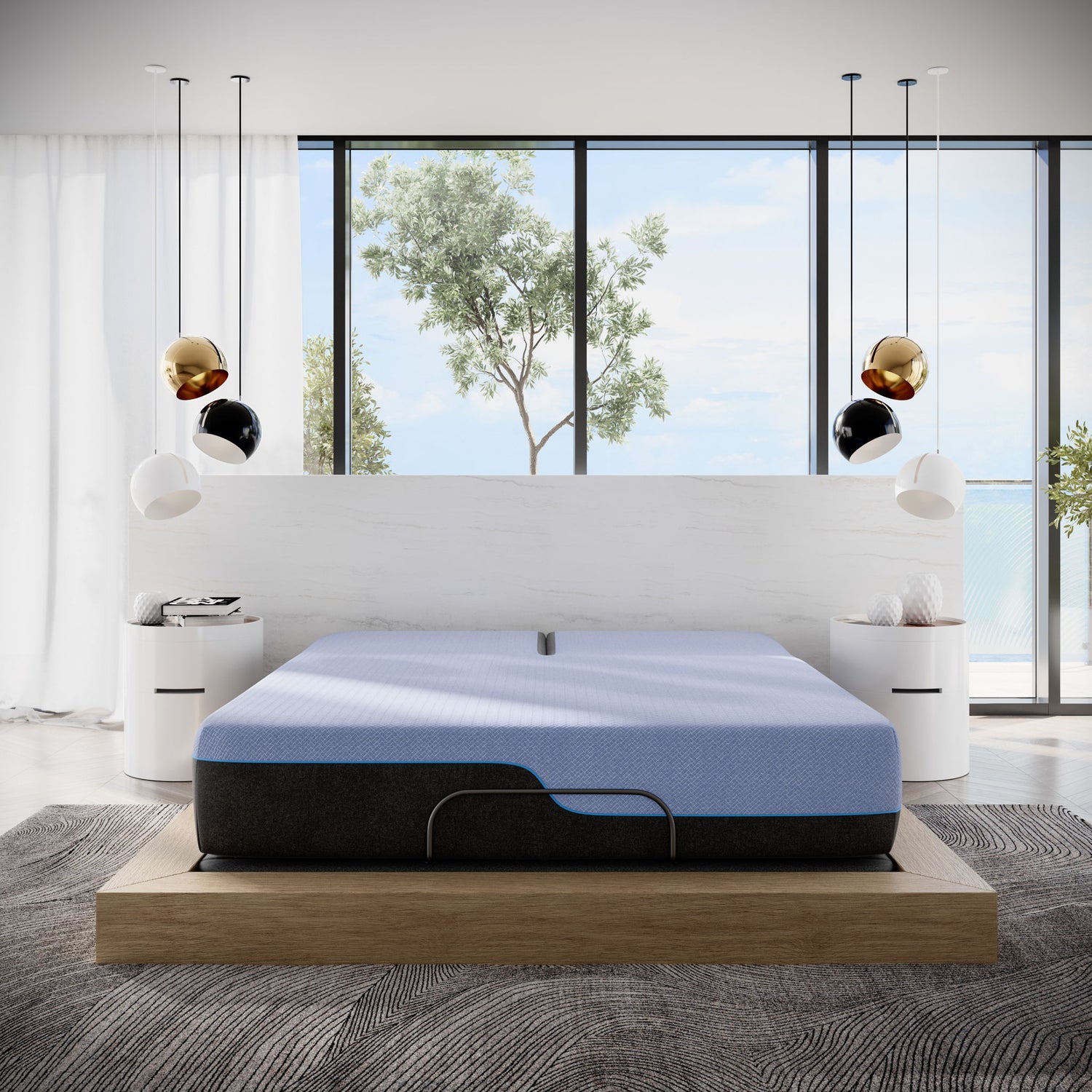 12" Refresh Flex Head Hybrid Cooling Fast Responding Latex Foam &amp; Coil Mattress