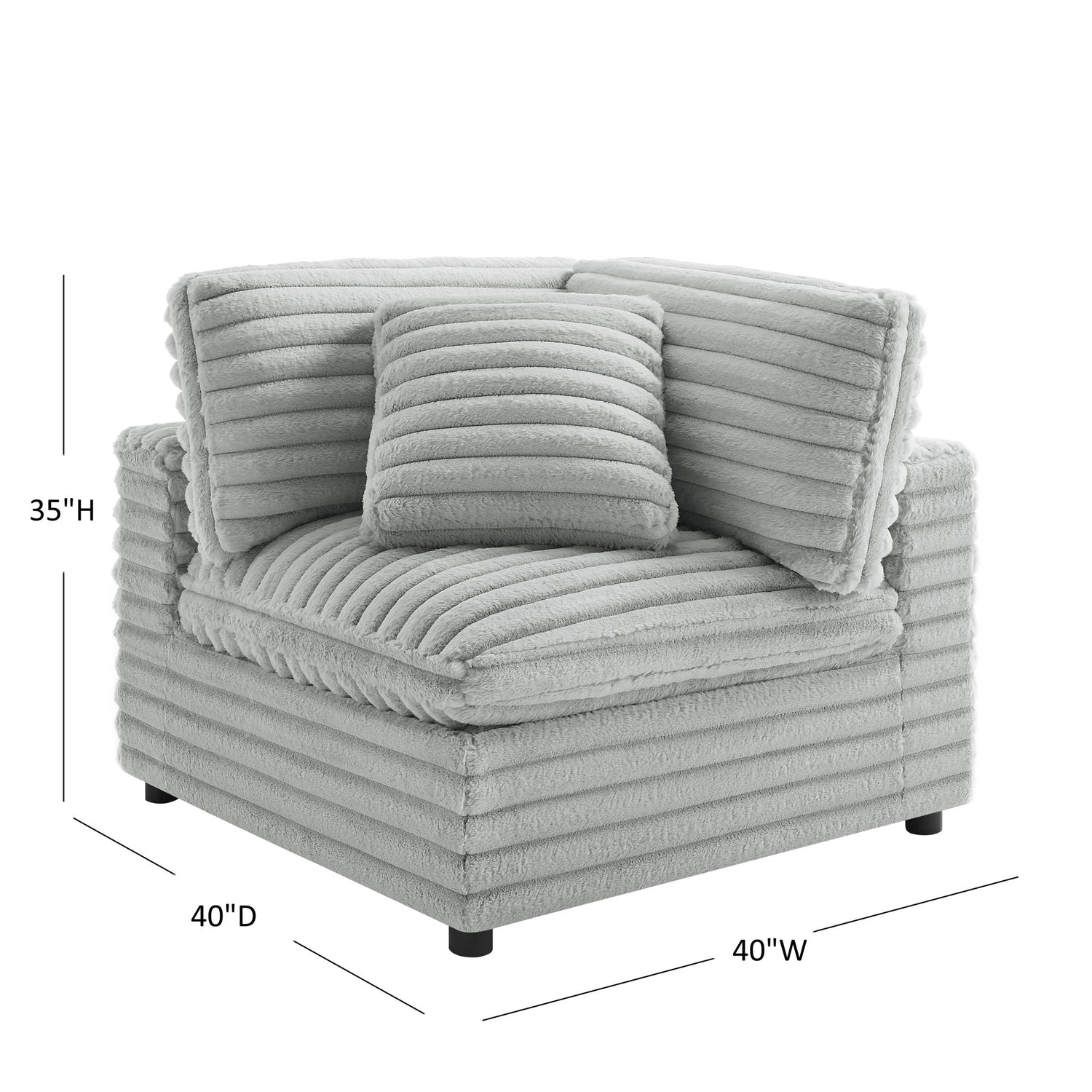 Jenny - Corner Accent Chair - Gray