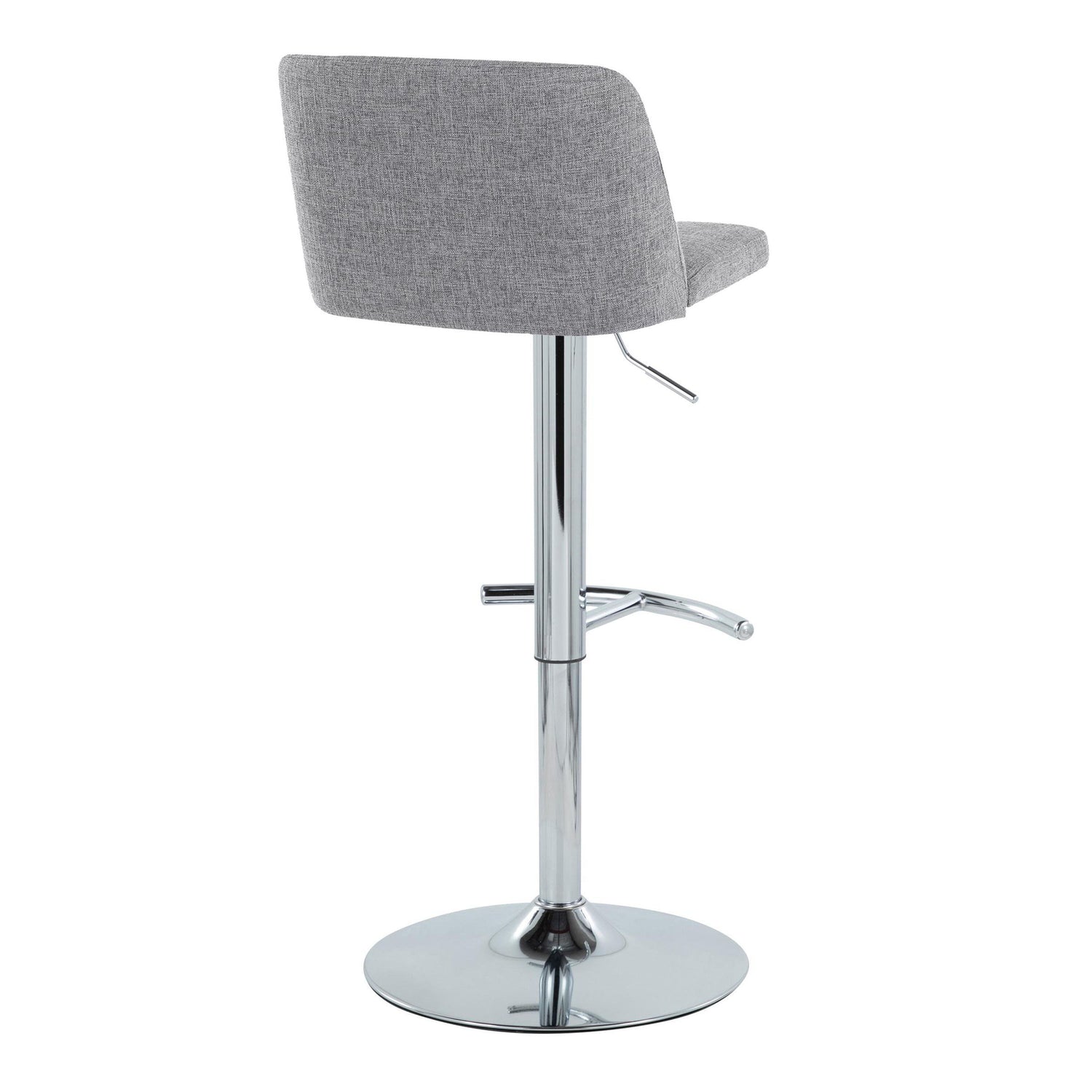 Toriano - Contemporary Adjustable Barstool With Swivel &amp; Rounded T Footrest (Set of 2)